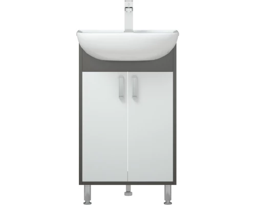 Тумба белый глянец/серый глянец 48 см Corozo Спектр SD-00000707