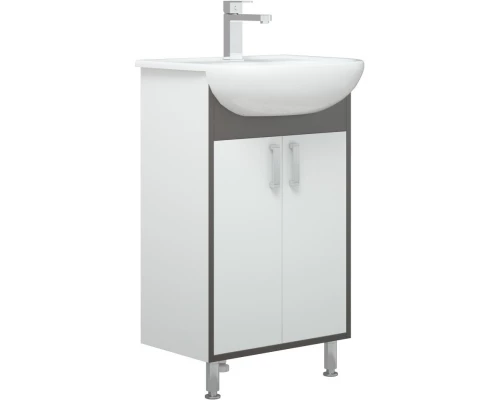 Тумба белый глянец/серый глянец 48 см Corozo Спектр SD-00000707