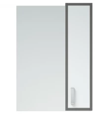 Зеркальный шкаф 50x70 см белый глянец/серый глянец R Corozo Спектр SD-00000708