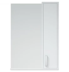 Зеркальный шкаф 50x70 см белый глянец/белый матовый R Corozo Колор SD-00000683