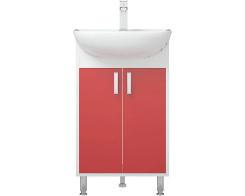 Тумба белый глянец/красный матовый 48 см Corozo Колор SD-00000696