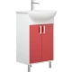 Тумба белый глянец/красный матовый 48 см Corozo Колор SD-00000696