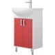 Тумба белый глянец/красный матовый 48 см Corozo Колор SD-00000696