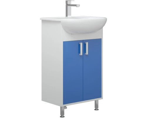Тумба белый глянец/синий матовый 48 см Corozo Колор SD-00000710