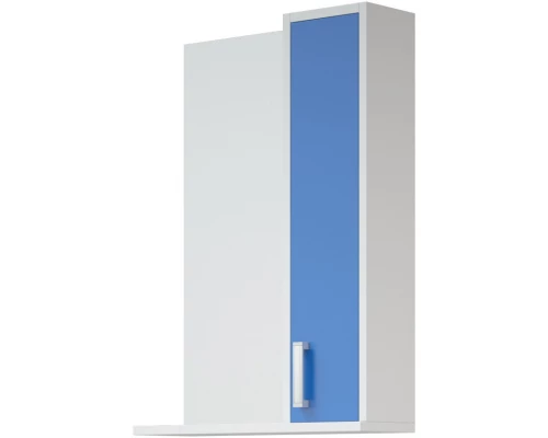 Зеркальный шкаф 50x70 см белый глянец/синий матовый R Corozo Колор SD-00000709