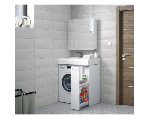 Тумба белый глянец/белый матовый 19 см Corozo Лео SD-00000782