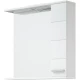 Зеркальный шкаф 80x74 см белый глянец/белый матовый R Corozo Денвер SD-00000532