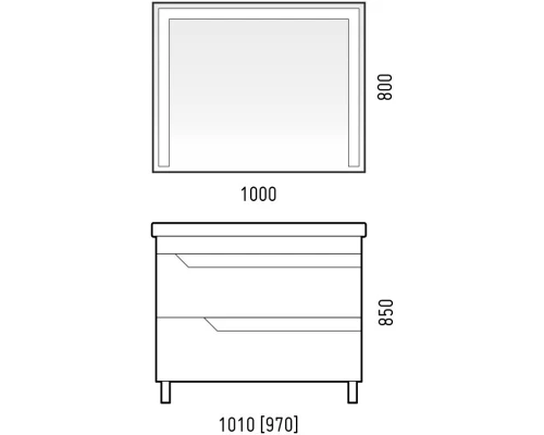 Зеркало 100x80 см Corozo Алано SD-00001023