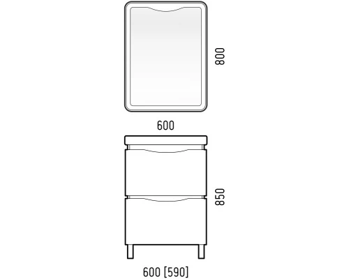 Зеркало 60x80 см Corozo Орли SD-00000919