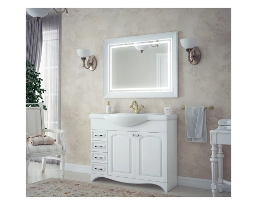 Зеркало 120x80 см белый глянец Corozo Классика SD-00000815