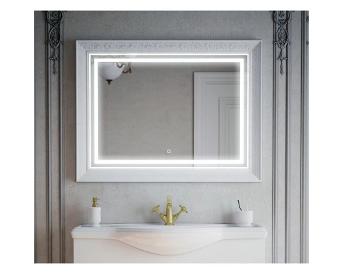 Зеркало 105x80 см белый глянец Corozo Классика SD-00000862