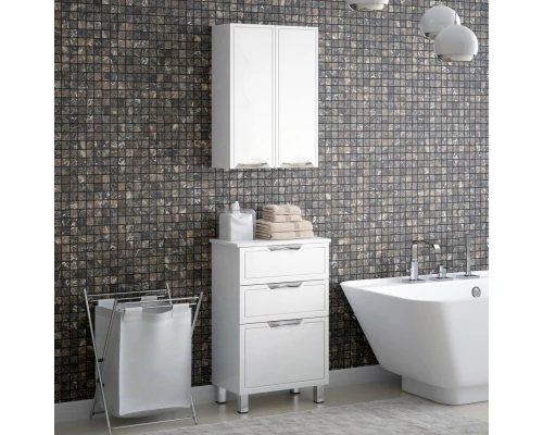 Комод белый глянец/белый матовый 40,5 см Corozo Монро SD-00000780