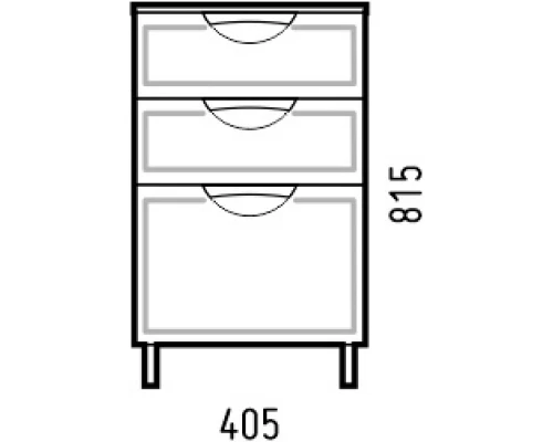 Комод белый глянец/белый матовый 40,5 см Corozo Монро SD-00000780