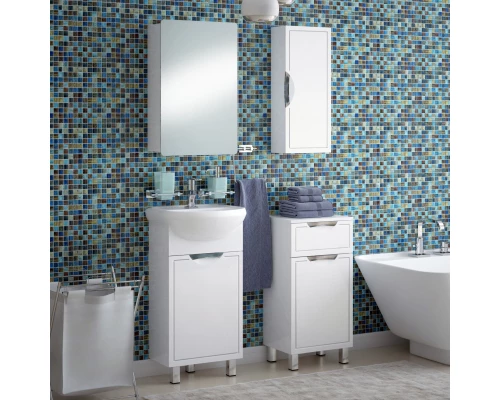 Шкаф одностворчатый 30x70 белый глянец/белый матовый R Corozo Монро SD-00000679