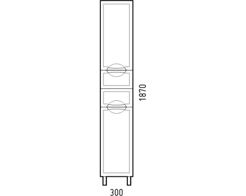 Пенал напольный белый глянец/белый матовый L/R Corozo Монро SD-00000712