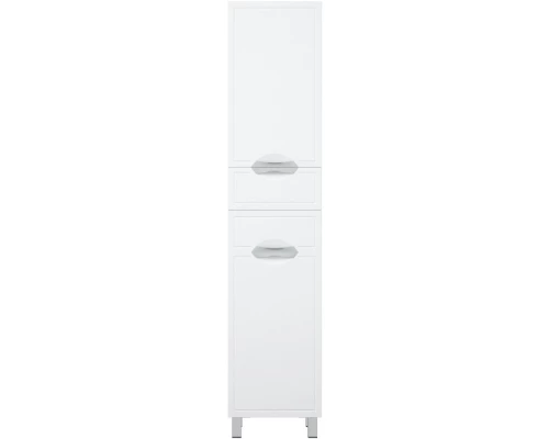 Пенал напольный белый глянец с бельевой корзиной R Corozo Монро SD-00000713