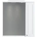 Зеркальный шкаф 65x75 см белый глянец R Damixa Palace One M41MPR0651WG