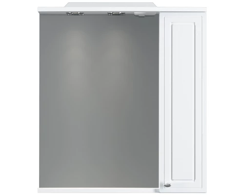 Зеркальный шкаф 65x75 см белый глянец R Damixa Palace One M41MPR0651WG