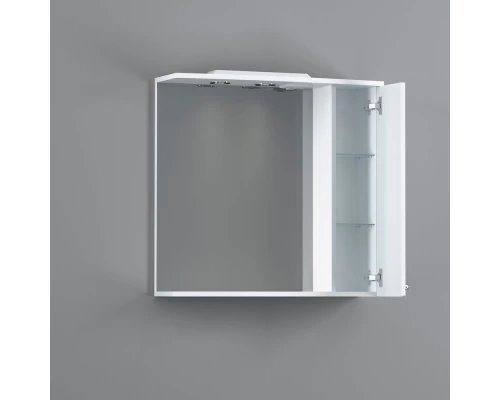 Зеркальный шкаф 75x75 см белый глянец R Damixa Palace One M41MPR0751WG