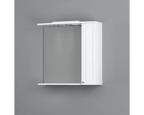 Зеркальный шкаф 75x75 см белый глянец R Damixa Palace One M41MPR0751WG