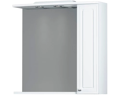 Зеркальный шкаф 75x75 см белый глянец R Damixa Palace One M41MPR0751WG