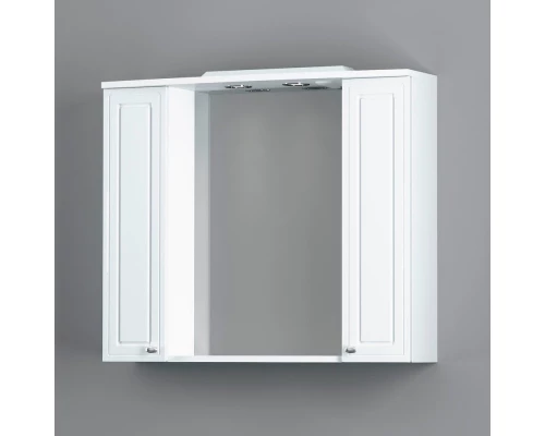 Зеркальный шкаф 85x75 см белый глянец R Damixa Palace One M41MPX0851WG