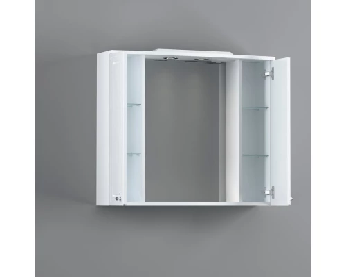 Зеркальный шкаф 85x75 см белый глянец R Damixa Palace One M41MPX0851WG