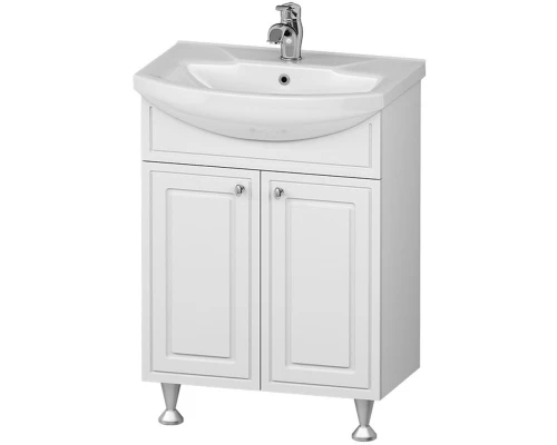 Тумба с раковиной белый глянец 60 см Damixa Palace One M41-FSX0601WG-WCC060