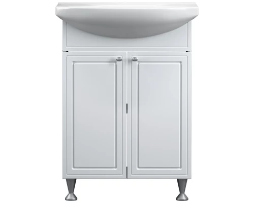 Тумба с раковиной белый глянец 60 см Damixa Palace One M41-FSX0601WG-WCC060