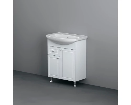 Тумба с раковиной белый глянец 65,5 см Damixa Palace One M41-FSX0653WG-WCC065