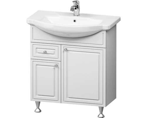 Тумба с раковиной белый глянец 76 см Damixa Palace One M41-FSX0753WG-WCC075