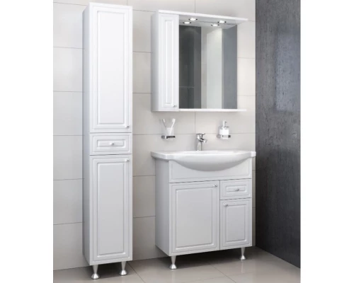 Пенал напольный с бельевой корзиной белый глянец L/R Damixa Palace One M41CSR0303WG