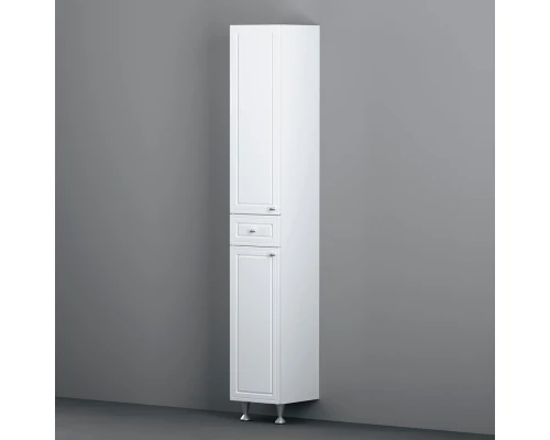 Пенал напольный с бельевой корзиной белый глянец L/R Damixa Palace One M41CSR0303WG