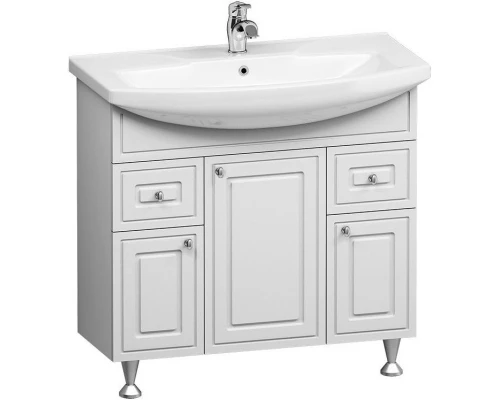 Тумба с раковиной белый глянец 87,5 см Damixa Palace One M41-FSX0853WG-WCC085