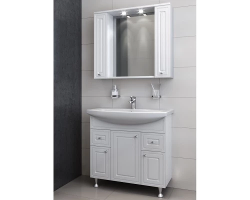 Тумба с раковиной белый глянец 87,5 см Damixa Palace One M41-FSX0853WG-WCC085