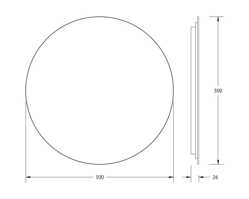 Зеркало 50x50 см Defesto Opti DF 2852