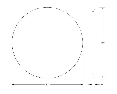 Зеркало 60x60 см Defesto Opti DF 2853