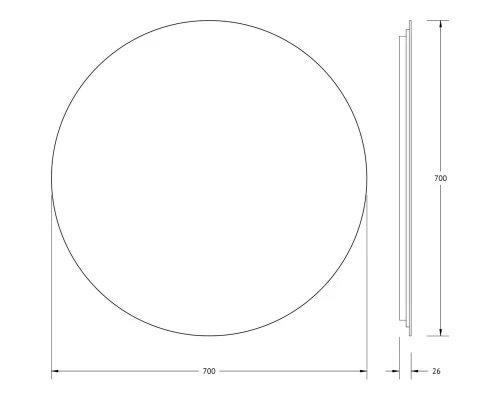 Зеркало 70x70 см Defesto Opti DF 2854