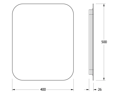 Зеркало 40x50 см Defesto Opti DF 2811