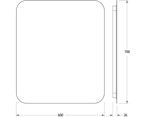 Зеркало 60x70 см Defesto Opti DF 2816