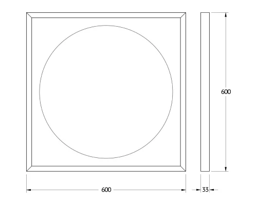Зеркало 60x60 см черный матовый Defesto Eclipse DF 2221