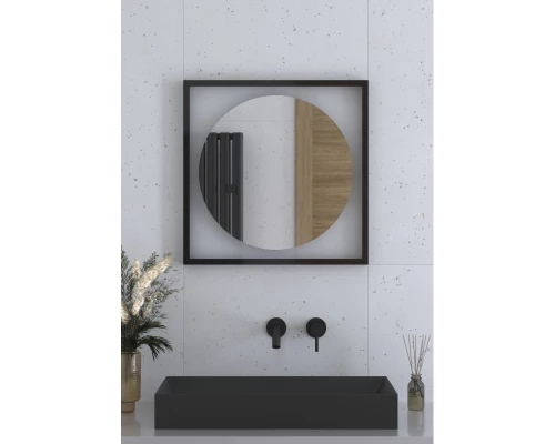 Зеркало 60x60 см черный матовый Defesto Eclipse DF 2221