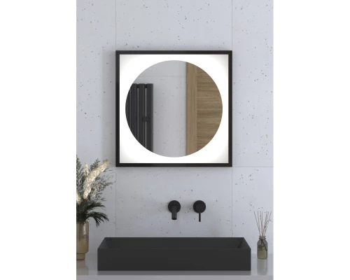 Зеркало 60x60 см черный матовый Defesto Eclipse DF 2221