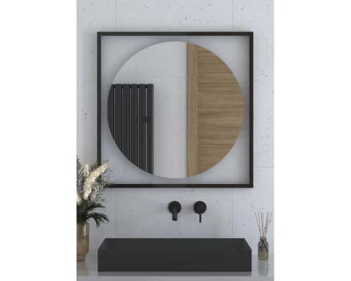 Зеркало 80x80 см черный матовый Defesto Eclipse DF 2223
