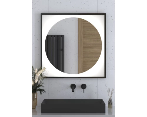 Зеркало 80x80 см черный матовый Defesto Eclipse DF 2223