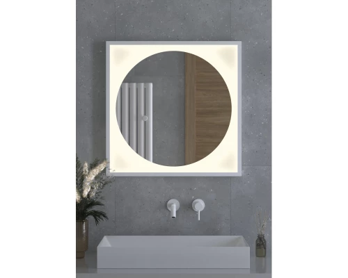 Зеркало 70x70 см белый матовый Defesto Eclipse DF 2237