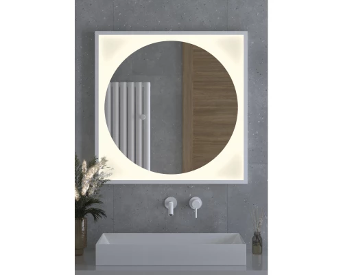 Зеркало 80x80 см белый матовый Defesto Eclipse DF 2238