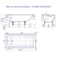 Чугунная ванна 150x70 см Delice Parallel DLR220503