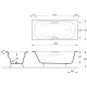 Чугунная ванна 150x75 см Delice Malibu DLR230607R-AS