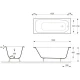 Чугунная ванна 150x70 см Delice Continental DLR230612-AS